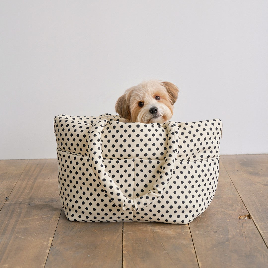 犬用 キャリーバッグ 韓国 APERTY｜wide bag ドット柄（水玉）dot