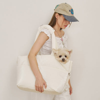 【予約】wide bag - glossy ivory