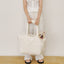 【予約】wide bag - glossy ivory