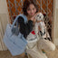 【予約】wide bag - plaid blue
