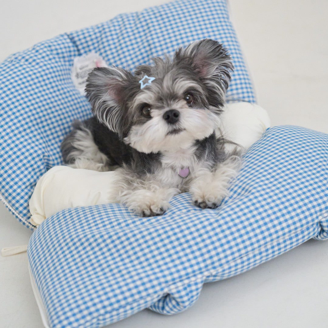 【予約】wide bag - plaid blue