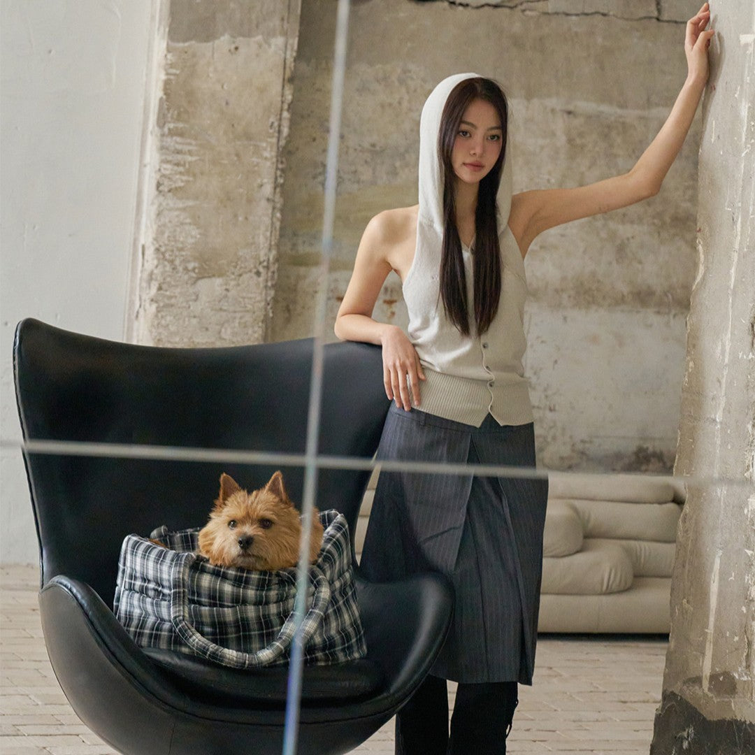 【予約】wide bag - tartan black