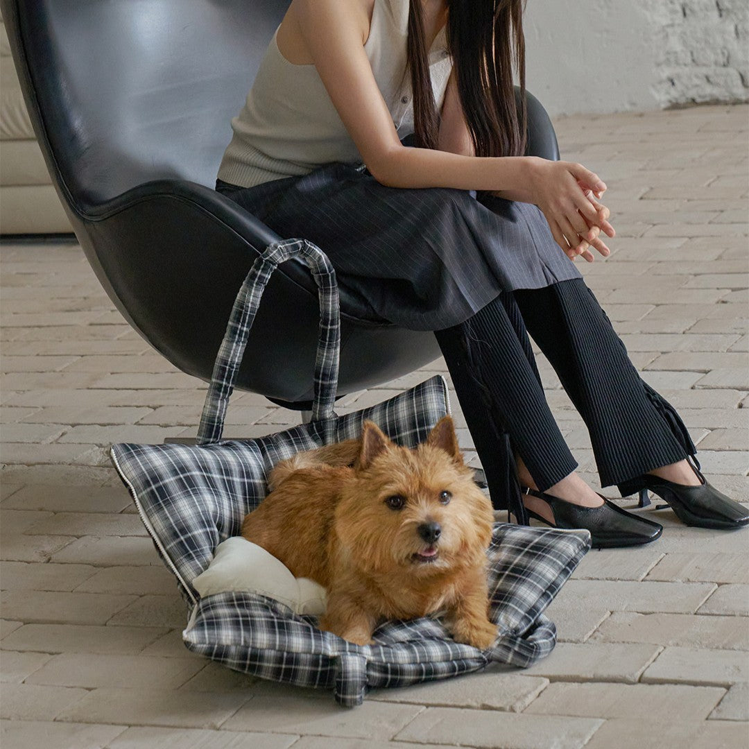 【予約】wide bag - tartan black