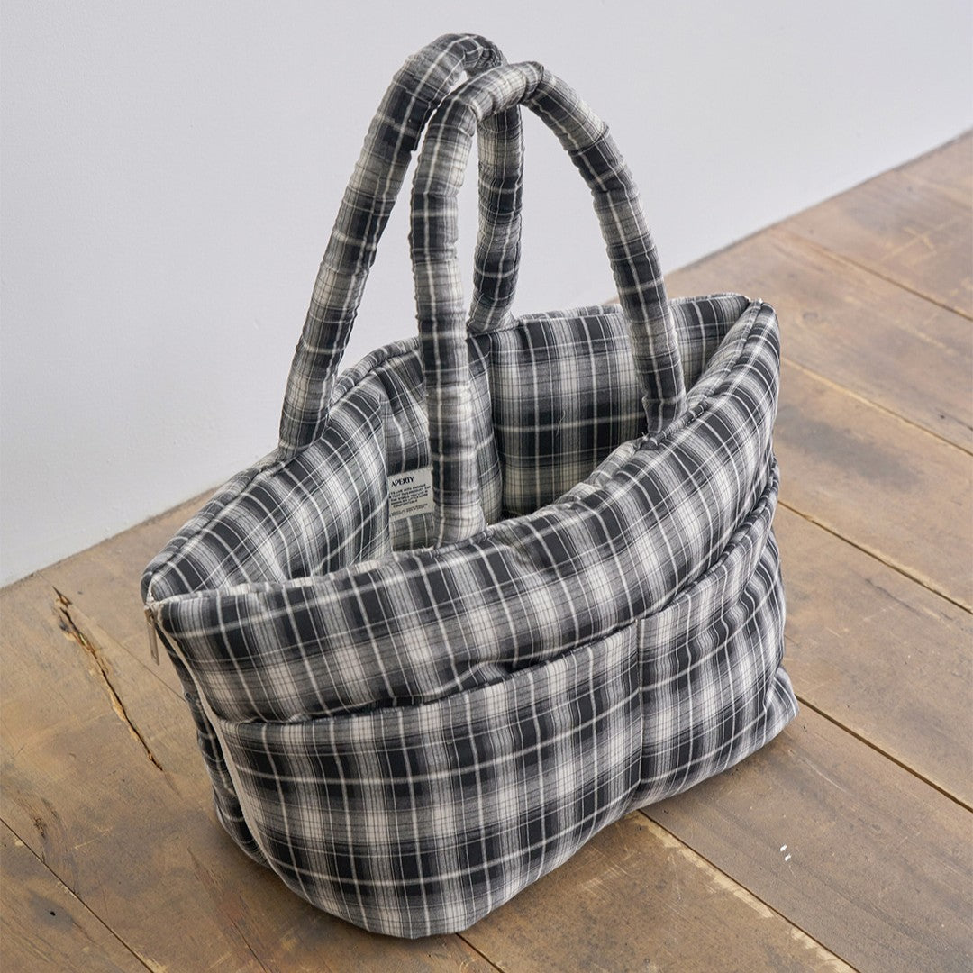 【予約】wide bag - tartan black
