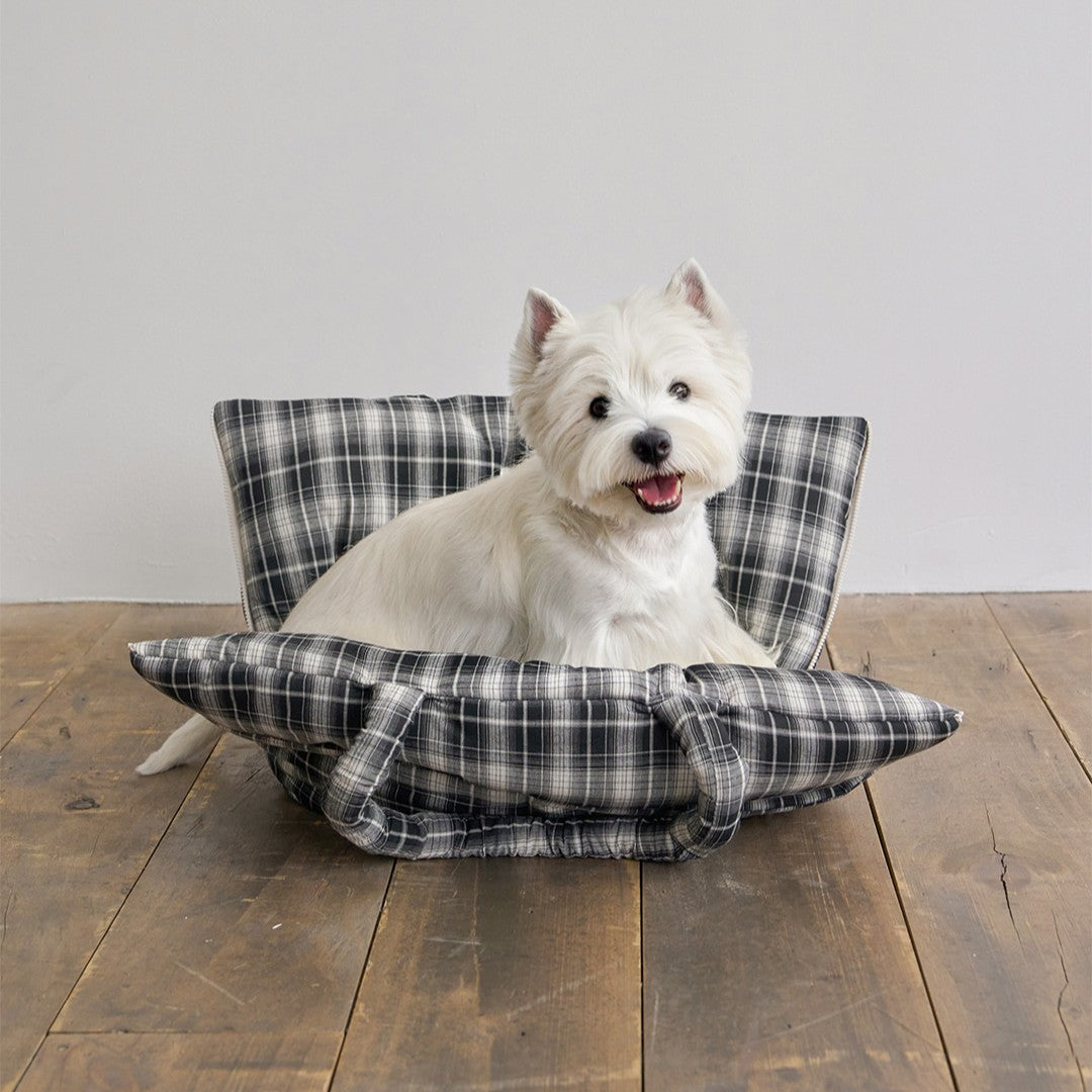 【予約】wide bag - tartan black