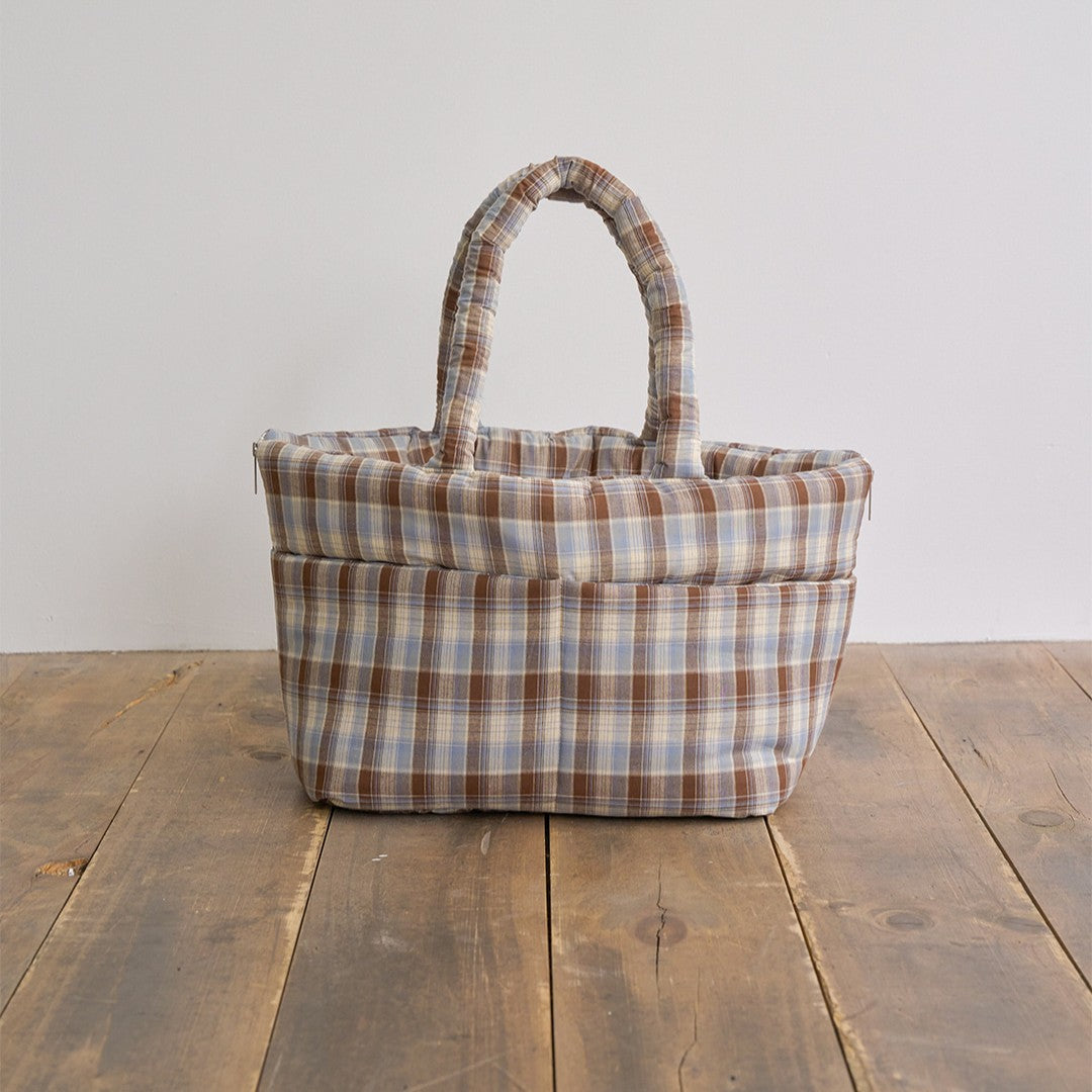 【予約】wide bag - tartan blue