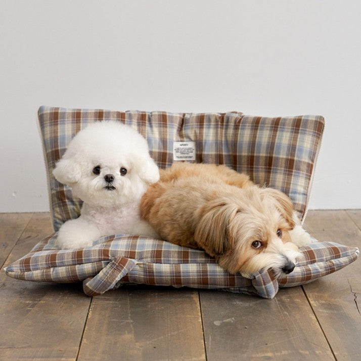 【予約】wide bag - tartan blue