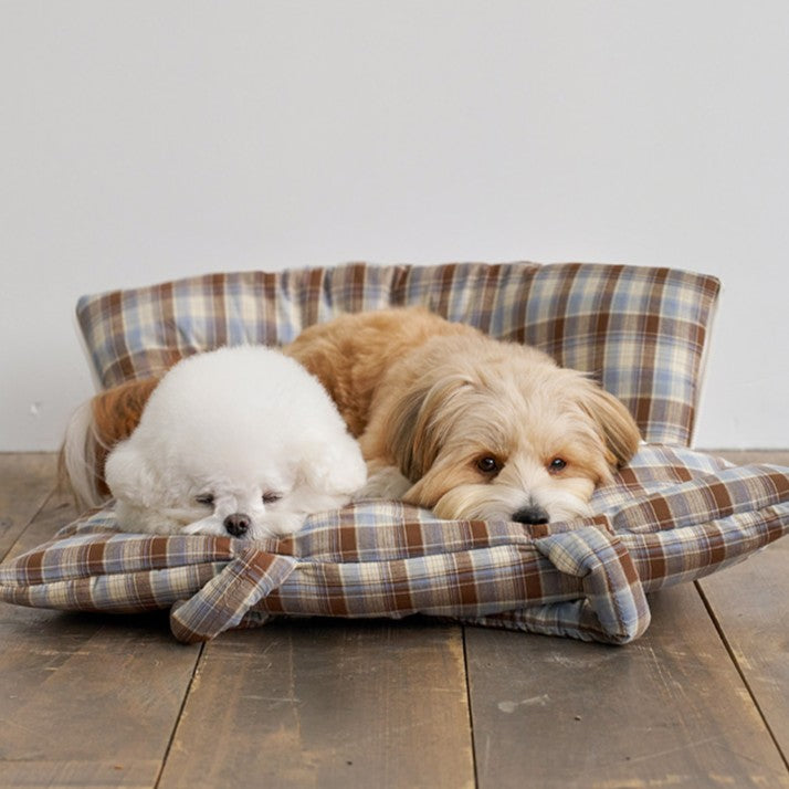 【予約】wide bag - tartan blue