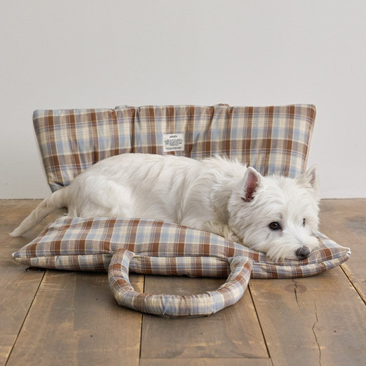 【予約】wide bag - tartan blue