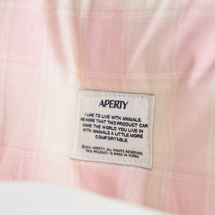 【予約】wide bag - tartan pink