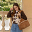 【予約】wide bag - teddy suede