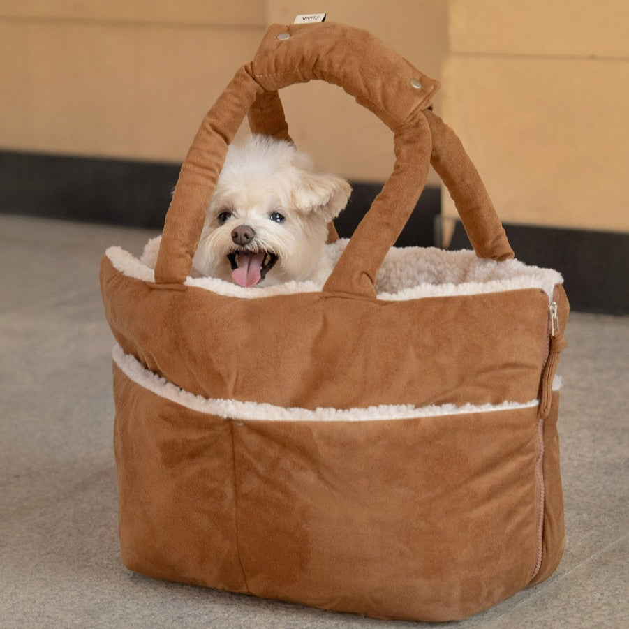 【予約】wide bag - teddy suede