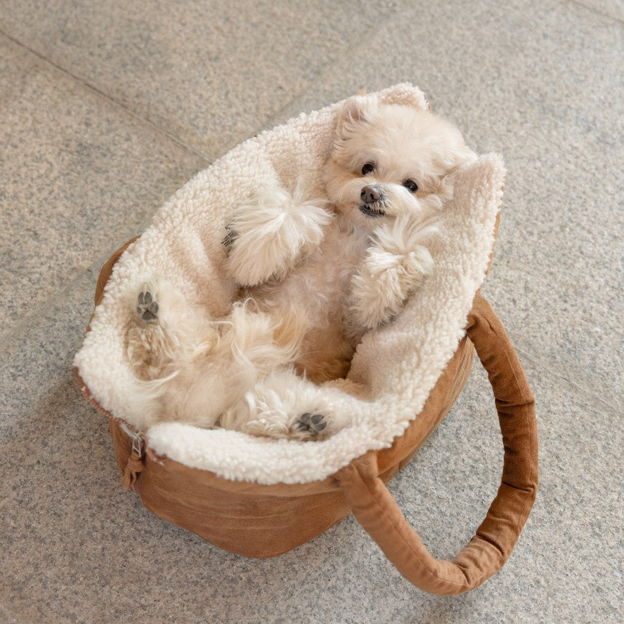 【予約】wide bag - teddy suede