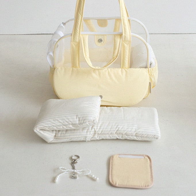 【予約】Frou Frou - Lemon edition（レモンブルーインナークッション＋ショルダーパット付属）｜犬用キャリーバッグ
