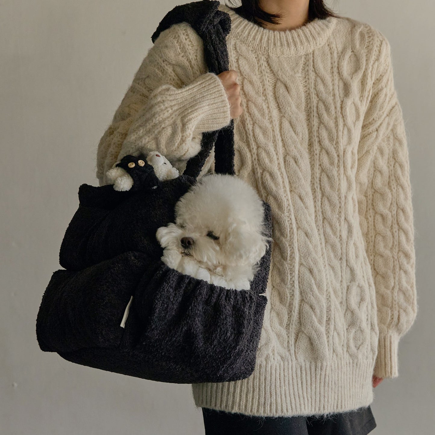 【予約】Mou Petbag Boucle edition （クッション＋ショルダーパット付属）