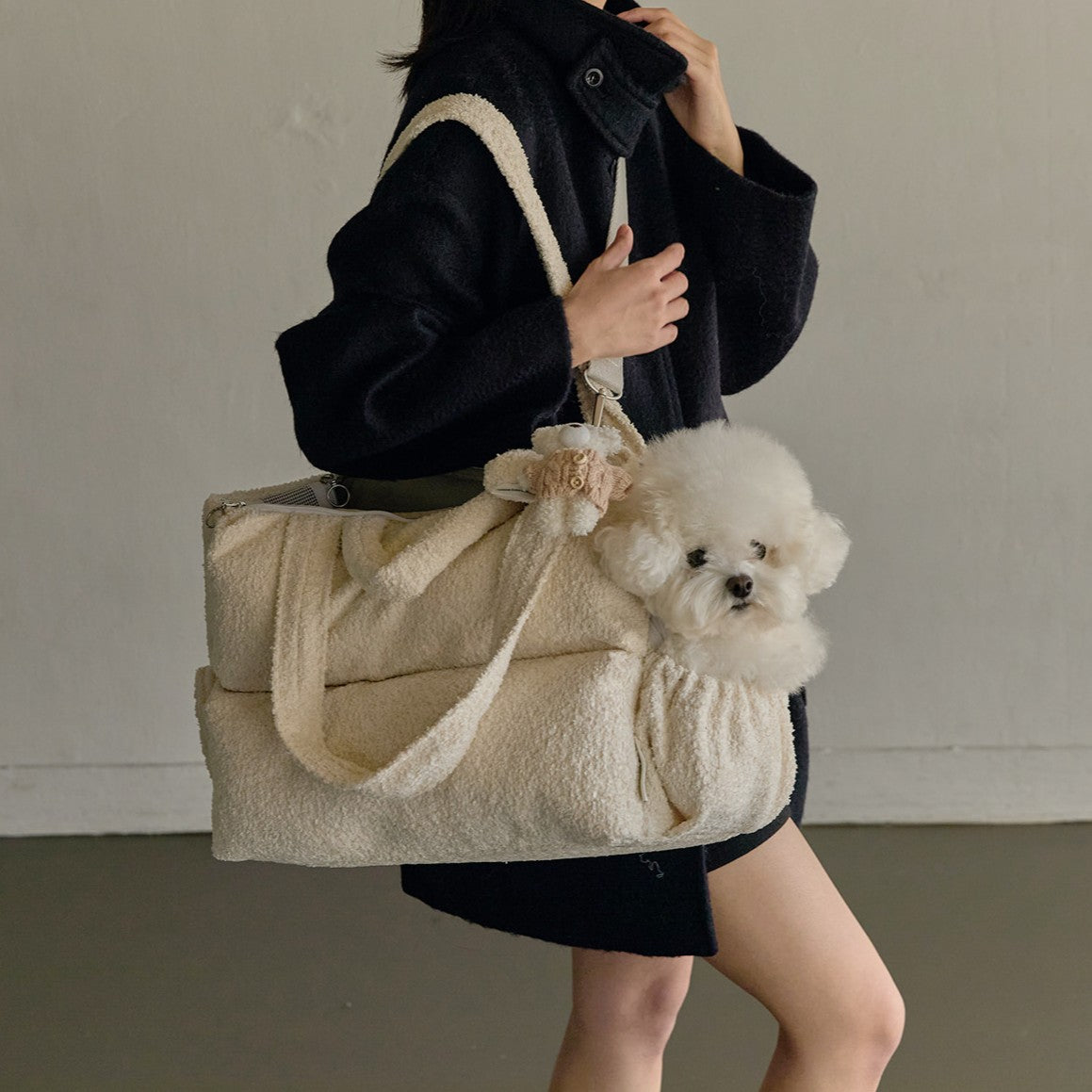 【予約】Mou Petbag Boucle edition （クッション＋ショルダーパット付属）