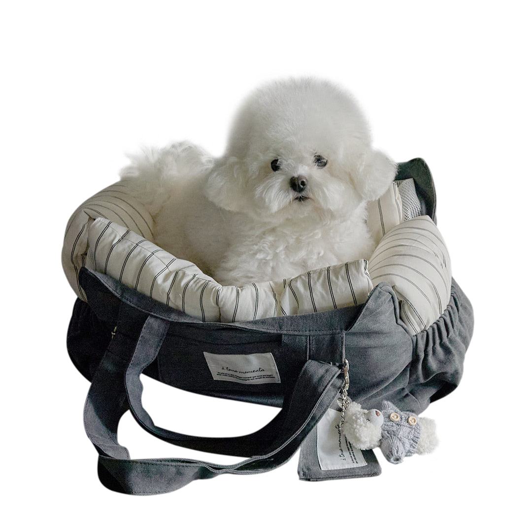 犬用 キャリーバッグ 韓国 a tous moments｜Partir bag Stone Gray