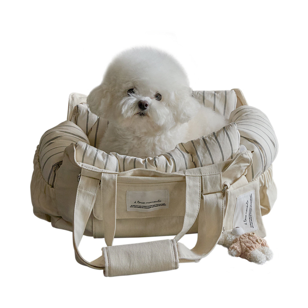 犬用 キャリーバッグ 韓国 a tous moments｜Partir bag Sand Beige
