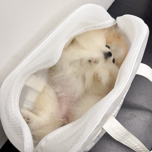 韓国発BABISYOUNG】夏用Pogny Atto Bagメッシュキャリーバッグ｜犬用