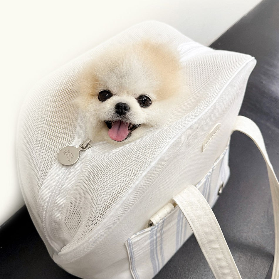 韓国発BABISYOUNG】夏用Pogny Atto Bagメッシュキャリーバッグ｜犬用