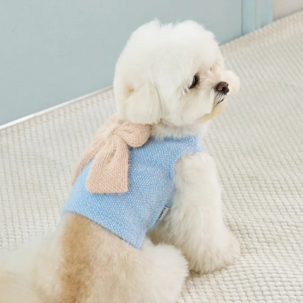 【予約】ツイード リボン ニット