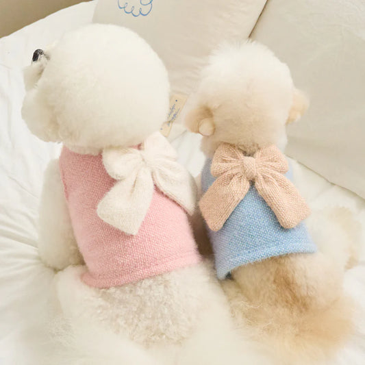 【予約】ツイード リボン ニット