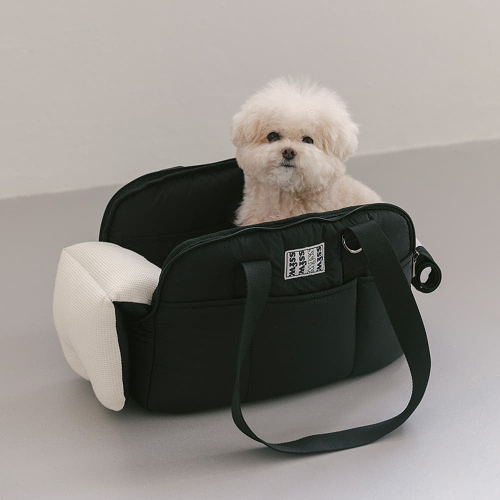 【予約】NEWマロンバッグ（ブラック）｜犬用キャリーバッグ・スリングバッグ
