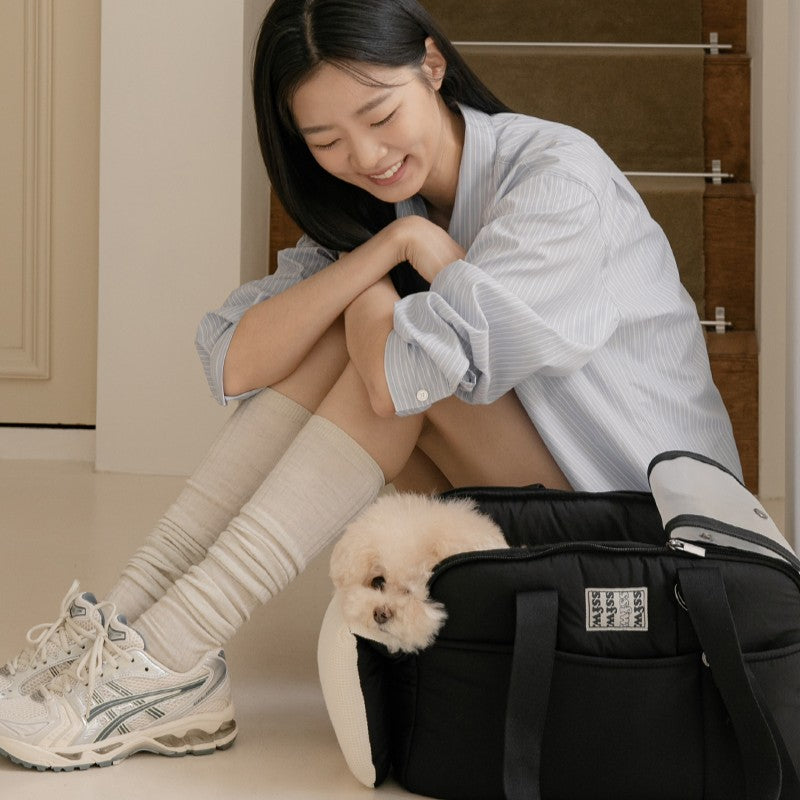 【予約】NEWマロンバッグ（ブラック）｜犬用キャリーバッグ・スリングバッグ