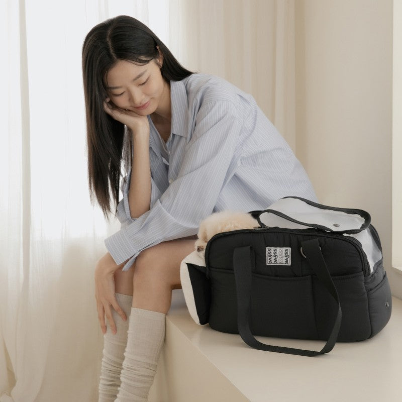 【予約】NEWマロンバッグ（ブラック）｜犬用キャリーバッグ・スリングバッグ