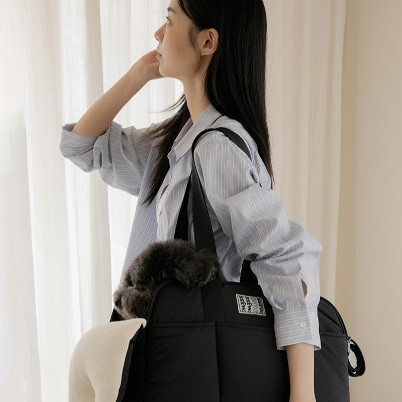 【予約】NEWマロンバッグ（ブラック）｜犬用キャリーバッグ・スリングバッグ
