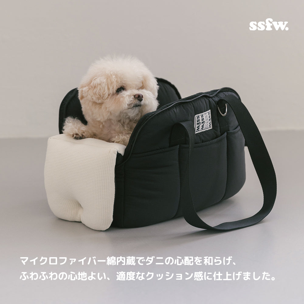【予約】NEWマロンバッグ（ブラック）｜犬用キャリーバッグ・スリングバッグ