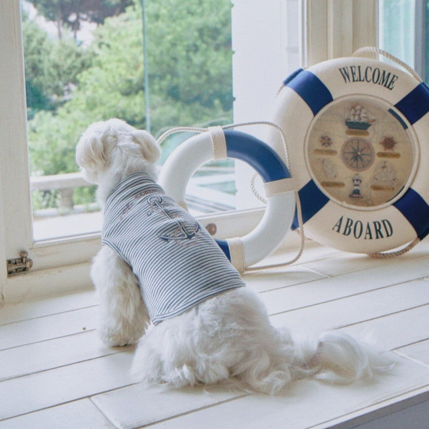 【予約】Marine Stripe Anchor T-shirt
