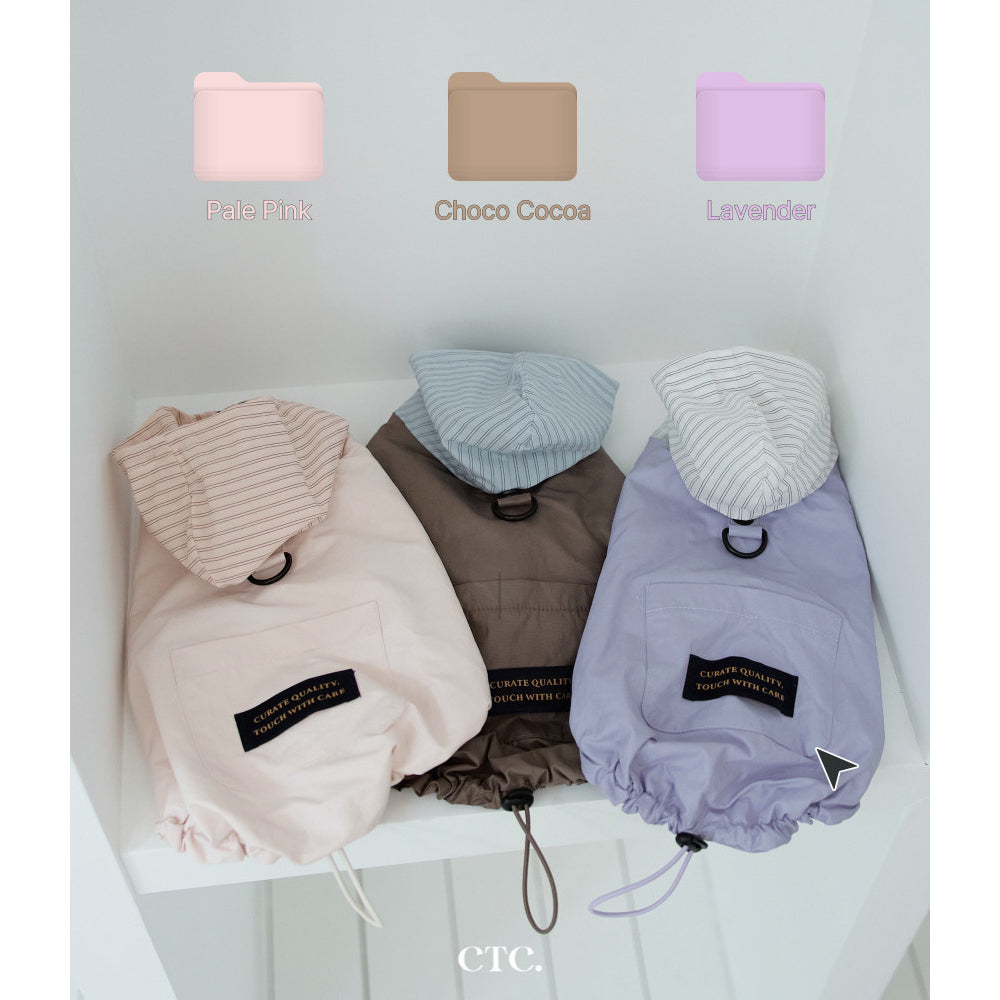 【予約】Striped Hooded Windbreaker (3color)