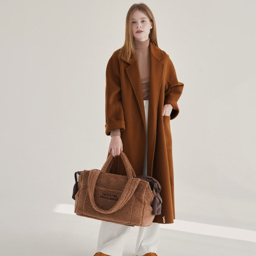 【予約】Teddy Shearing Boucle Bag（キャメル）