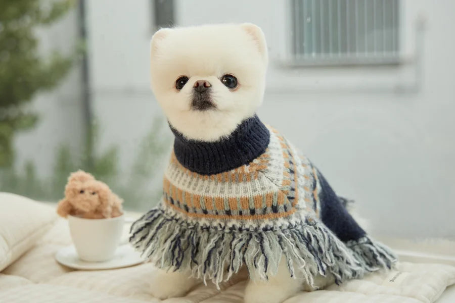 【予約】ノルディック ニット ポンチョ
