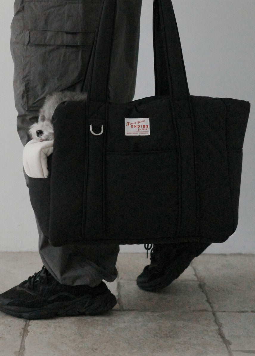 OHDIBS デイキャリーバッグ ブラック｜軽量・犬用キャリーバッグ｜パウ