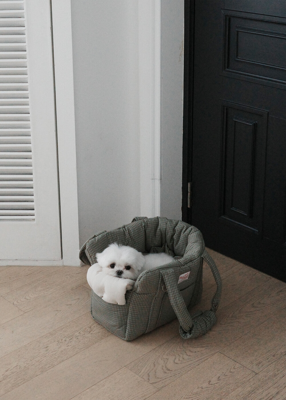 OHDIBS デイキャリーバッグ カーキチェック｜軽量・犬用キャリーバッグ