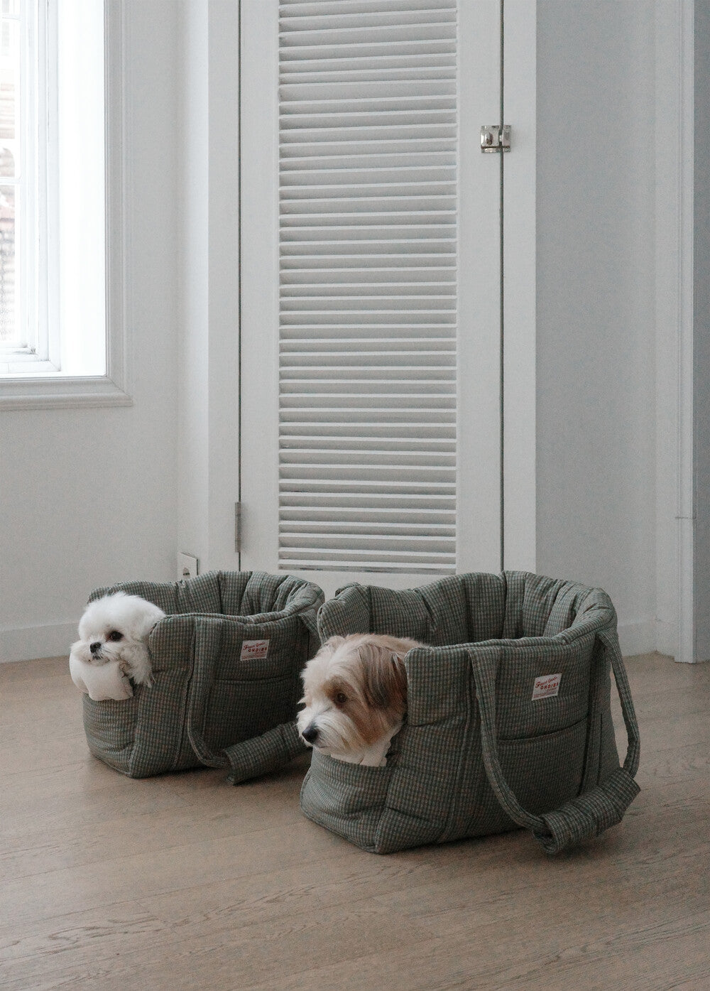 BURBERRY チェック柄 犬用キャリーバッグ OHDIBS デイキャリーバッグ カーキチェック｜軽量・犬用キャリーバッグ