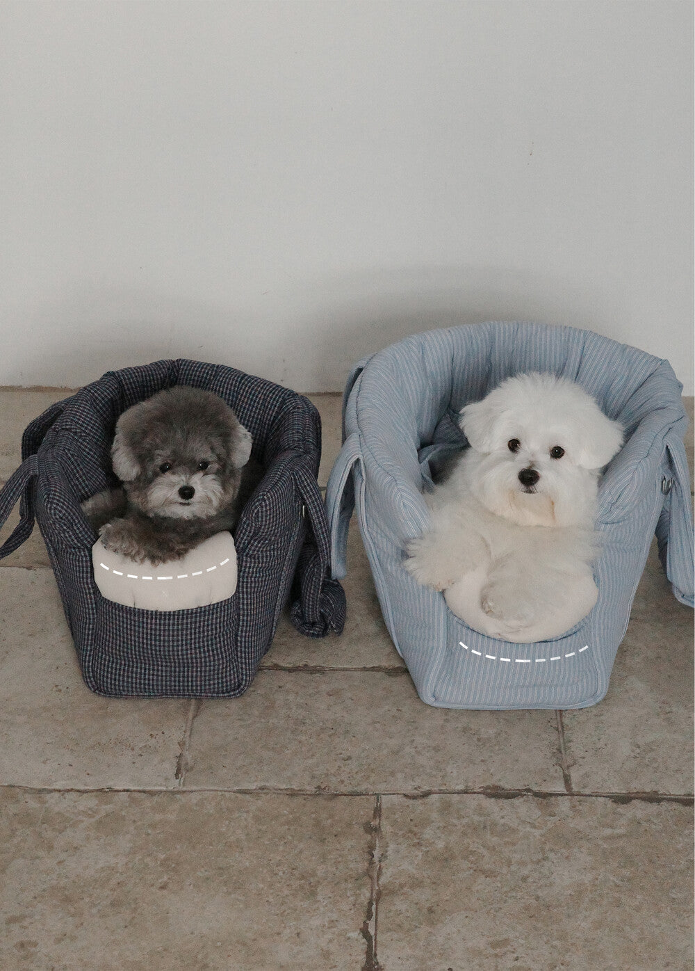 OHDIBS デイキャリーバッグ ブルーストライプ｜軽量・犬用キャリー