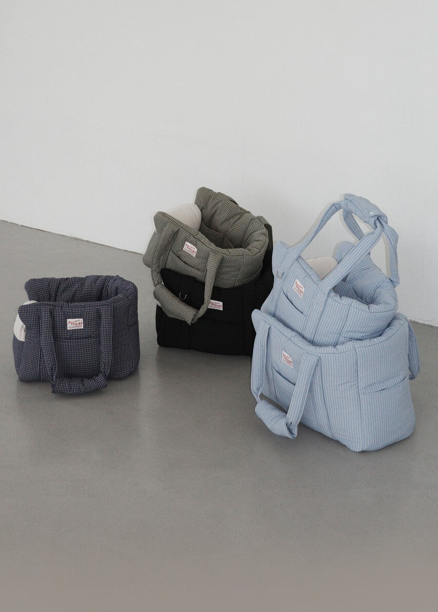 OHDIBS デイキャリーバッグ ブルーストライプ｜軽量・犬用キャリー