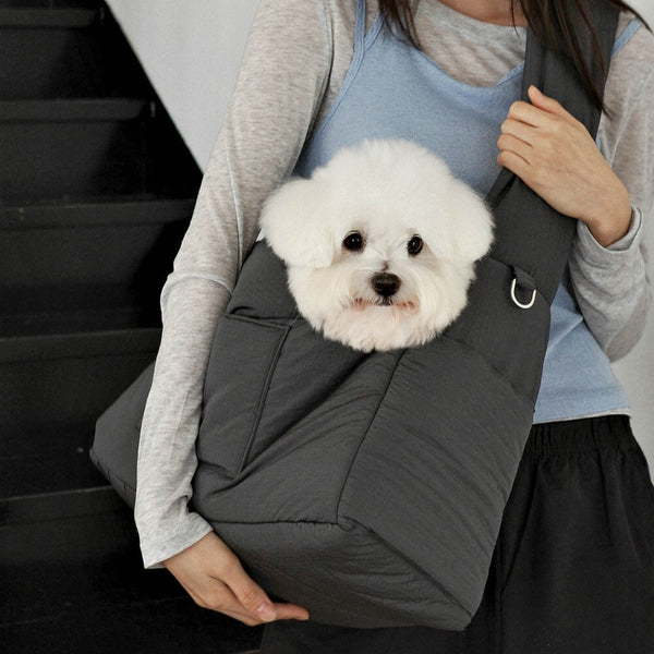【予約】Dibsling Bag _ charcoal｜犬用キャリーバッグ・スリングバッグ
