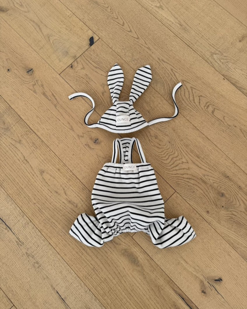 【予約】STRIPE BUNNY HAT ALL IN ONE