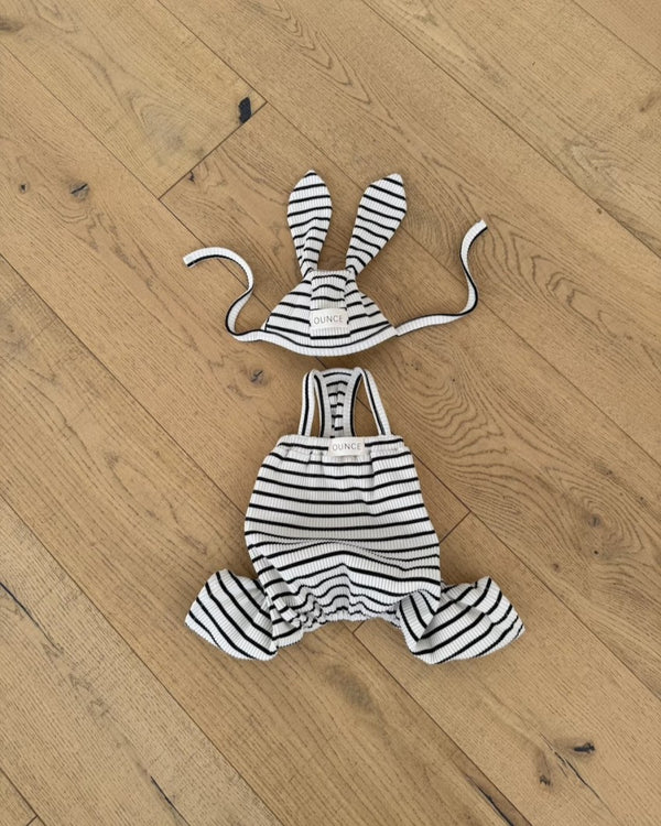 【予約】STRIPE BUNNY HAT ALL IN ONE