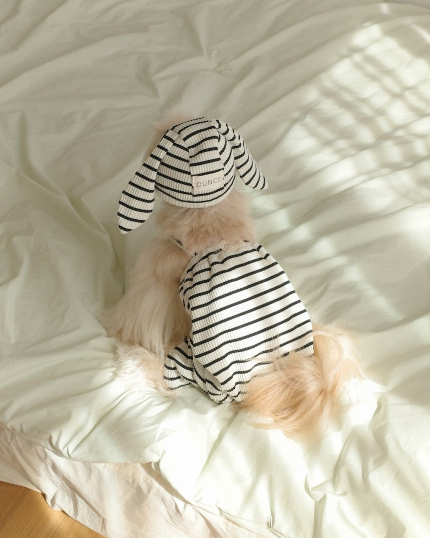 【予約】STRIPE BUNNY HAT ALL IN ONE