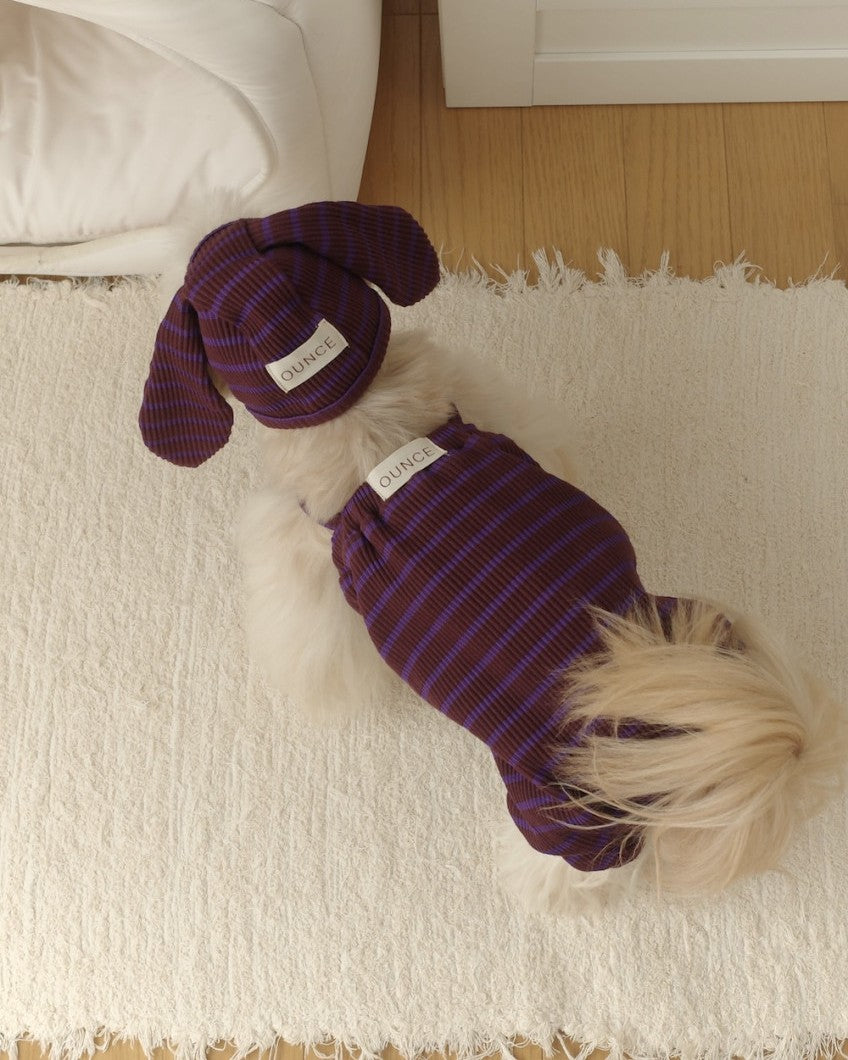 【予約】STRIPE BUNNY HAT ALL IN ONE