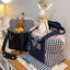 【受注生産】13th cozy check rorobag｜犬用キャリーバッグ