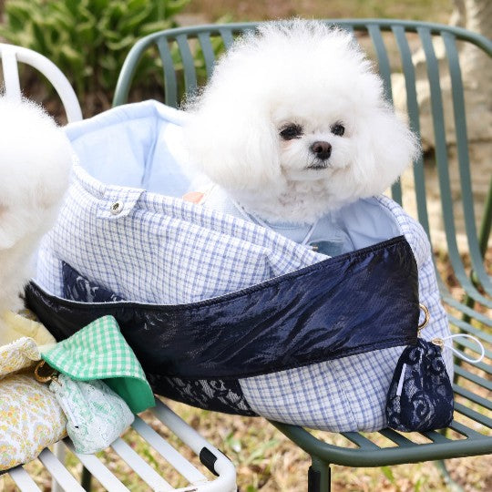 roroplan 13th sky weave & yellow breeze needbag｜犬用キャリー