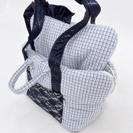 【受注生産】16th sky weave & yellow breeze rorobag｜犬用キャリーバッグ