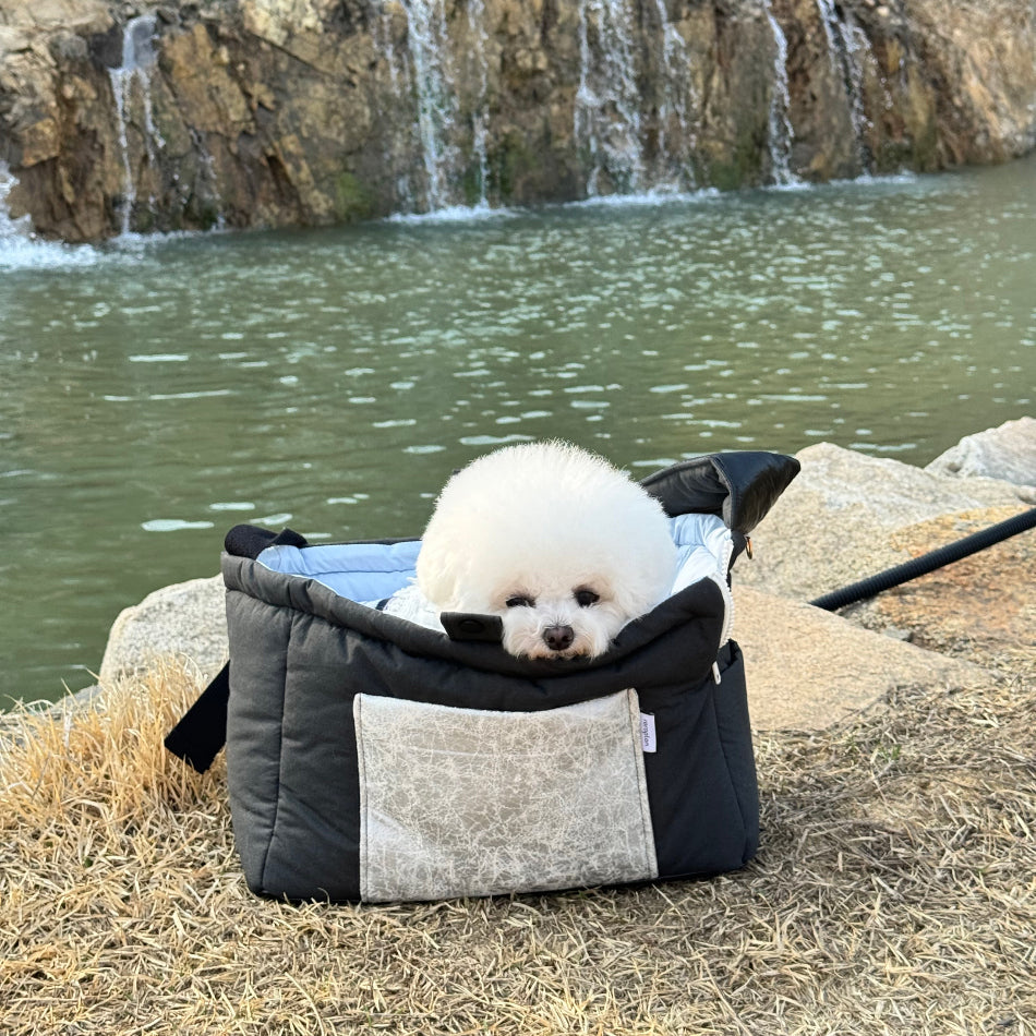 【受注生産】3rd cotton needbag black｜犬用キャリーバッグ・スリングバッグ