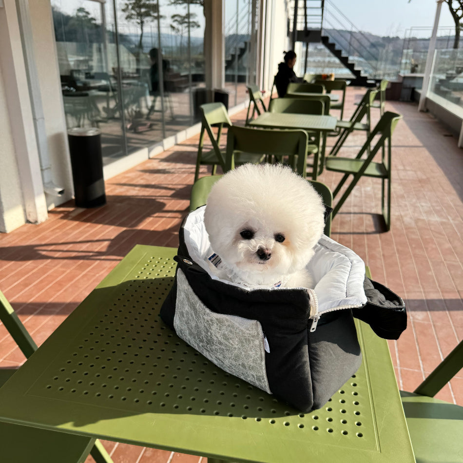 【受注生産】3rd cotton needbag black｜犬用キャリーバッグ・スリングバッグ